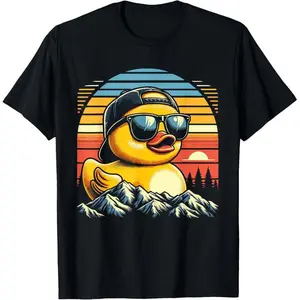 100% Cotton Cool Rubber Duck Costume For Men Adults Cute Duckie T-Shirt,Unisex Crewneck T-shirt for Men And Women