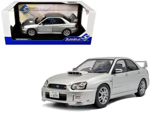 2004 Subaru Impreza WRX STI RHD (Right Hand Drive) Premium Silver Effect 1/18 Scale Solido