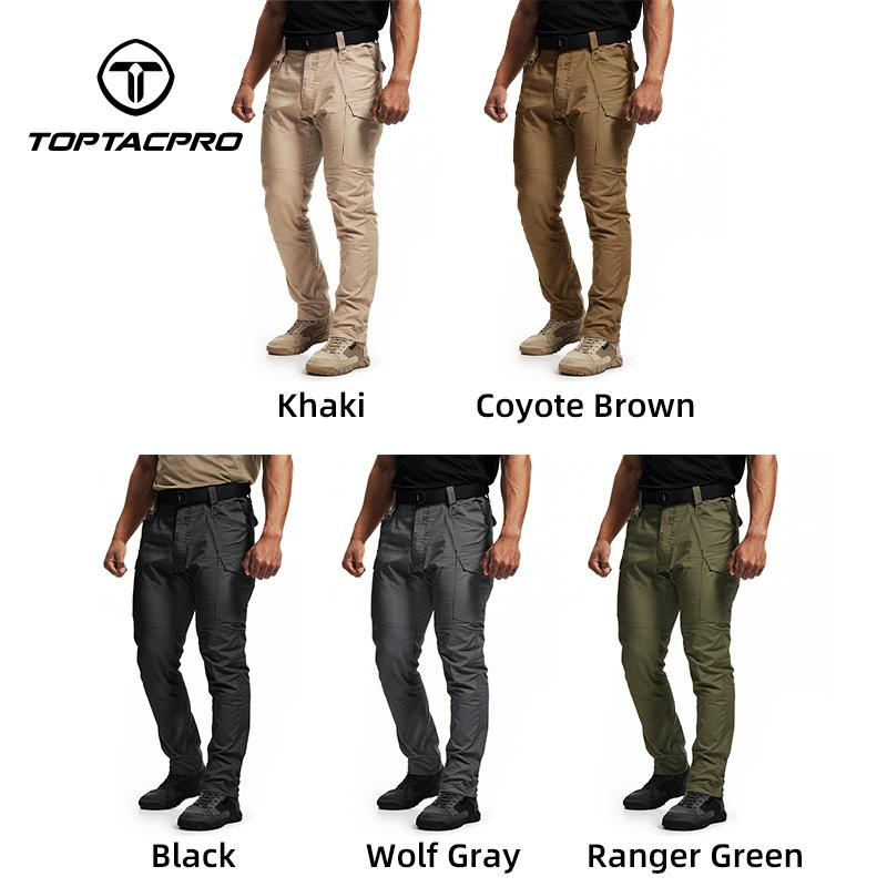 TOPTACPRO Men's Tactica Cargo Pants Elastic Ripstop Pants Soft Fabric EDC Work Sport Pants Sweatpantsmen 8202 SpringStatements