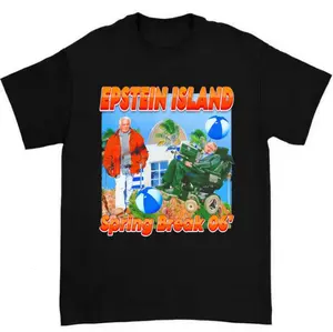 Jeffrey Epstein Island Spring Break Graphic Tee Dark Humor Satire Shirt