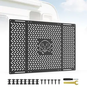 RV Pet Screen Door Protector, Adjustable Dog & Bone Shape, Heavy Duty Aluminum, Fits 18.07" to 33.64" RV Entry Doors, Ideal for RVs & Campers #RVPetScreenDoor #RVDoorProtector #PetSafeRV #CamperPetAccessories