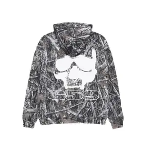 Unisex G59 Skull Camo Graphic Hoodie for Men & Women – Outdoor Streetwear Hoodie, Everyday Casual Application, Soft Cozy Fabric, Adjustable Drawstring Hood, Large Back Skull Print, Durable Fade-Resistant Print