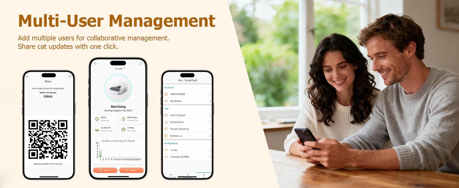 Magicscoop Automatic Cat Litter Box Self-Cleaning for Multiple Cats, Extra Large with App Control/Splash Guard/Safety Anti-Pinching Design/Odor Control Open-top Litter Box with Waste Bagh Bags & Scented Gel Magicscoop Automatic Cat Litter Box Self-Cleaning for Multiple Cats, Extra Large with App Control/Splash Guard/Safety Anti-Pinching Design/Odor Control Open-top Litter Box with Waste Bagh Bags & Scented Gel