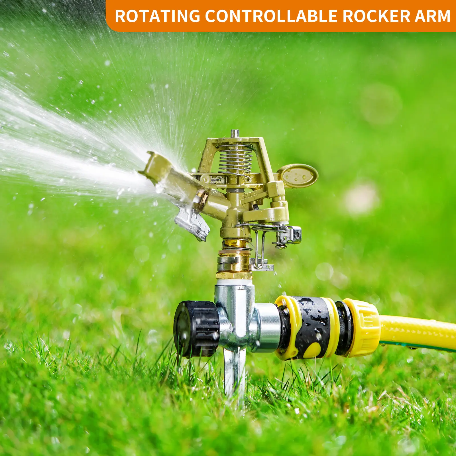 Floor plug turntable sprinkler automatic rotation sprinkler garden gardening watering flowers watering vegetables lawn irrigation artifact