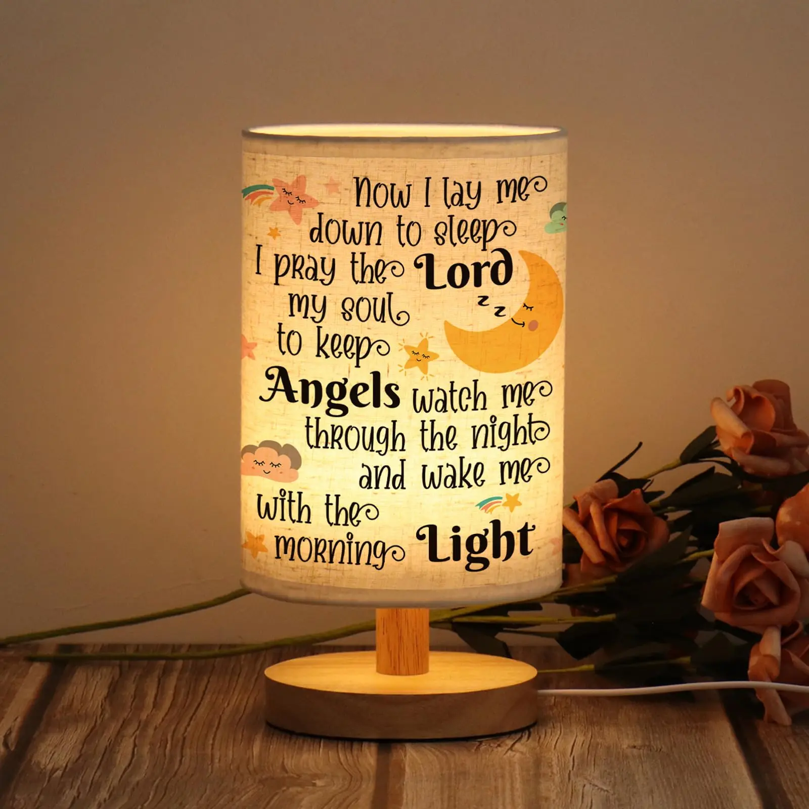 Baptism Gifts for Girl & Boy - Baby Christening Gifts, Nursery Decor Night Light - Now I Lay Me Down to Sleep