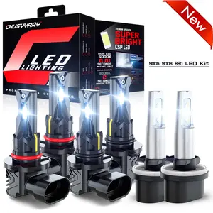 Fit Chevy Silverado 1999-2002 Tahoe 2000-2006 6X 9005+9006+880 LED Headlights Lights Bulbs Kit