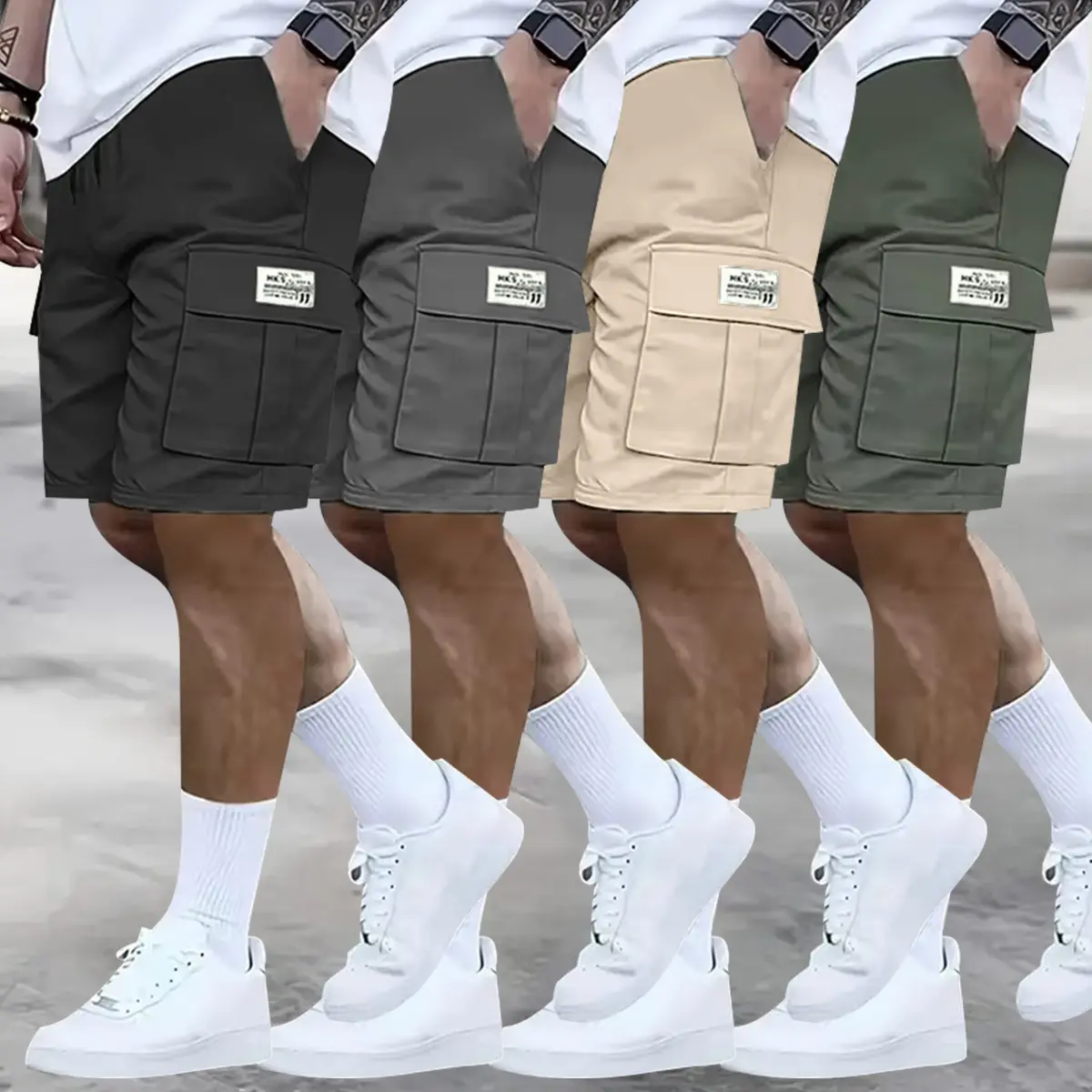 Men's Cargo Shorts - Multi-Functional Casual Athletic Loose Workwear with High-Capacity Pockets, Ideal Summer Choice, Fitted