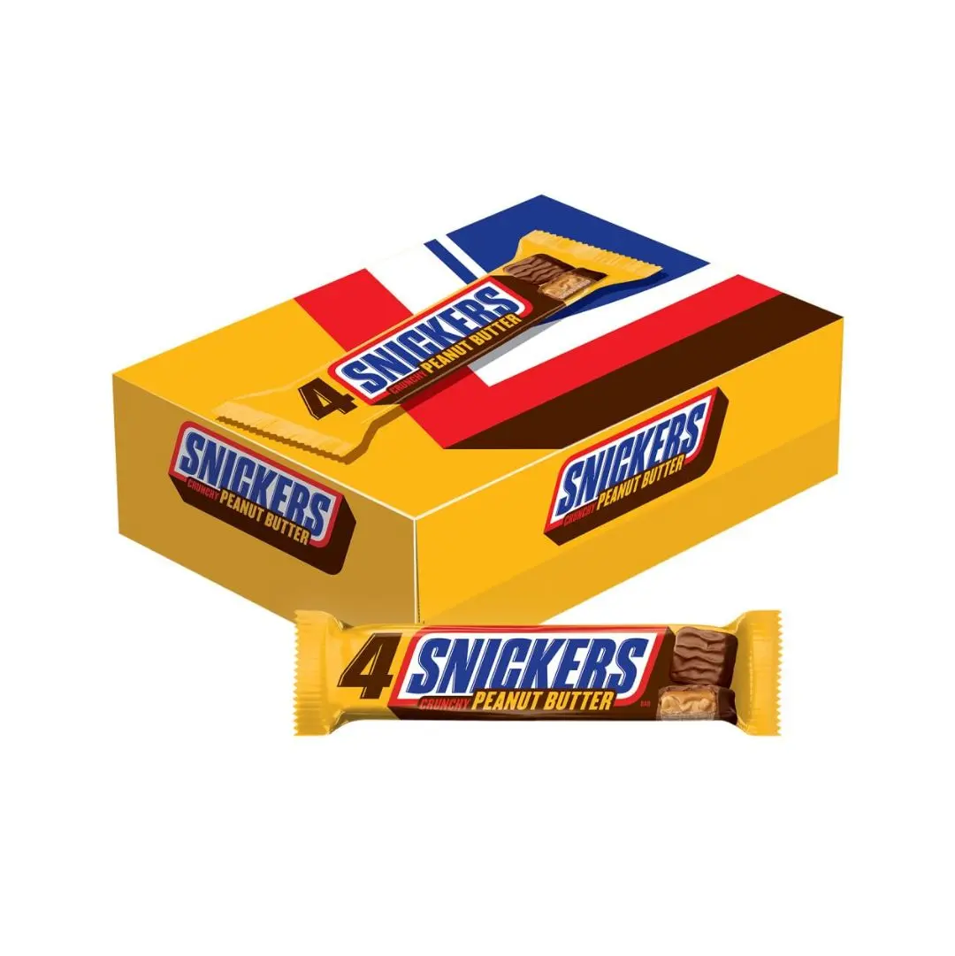 SNICKERS Milk Chocolate Crunchy Peanut Butter Squared Snack, 3.56 oz, 18-Pack
