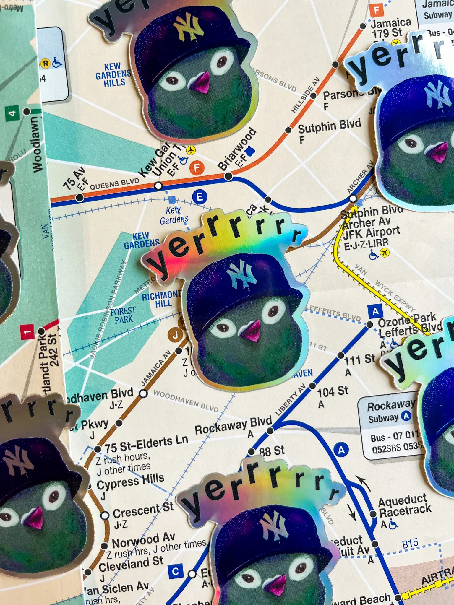 YERRR Pigeon Holographic Sticker