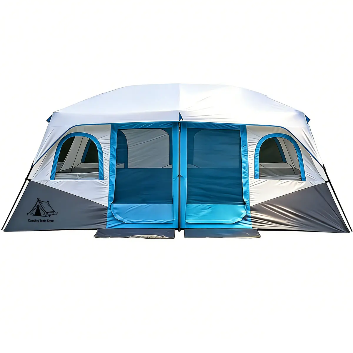 12 Person 2 Room Tent Easy Setup Cabin Oxford Fabric Weatherproof Full Rainfly Carry Bag for Family Camping Outdoor Car Camping Backpacking Family & Friends Backyard Party Glamping Camping Essentials & Accessories Mother's Day Father's Day Gift