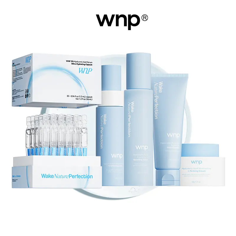 [WNP Official] All-in-One Skincare SET | Cleanser + Toner + HA Serum + Lotion + Moisturizer | 4D Hyaluronic Acid, 99% Niacinamide, Salicylic Acid, Collagen, Peptides, Ceramides, Centella Asiatica Extract | Gentle Cleansing, Deep Hydration