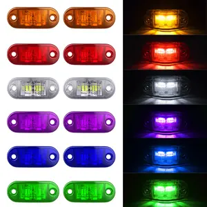 10 Pack Green DC12-24V IP68 Waterproof LED Trailer Lights Kit Front Rear LED Side Marker Clearance Indicators Light for RV Camper Truck Van Caravan Boat