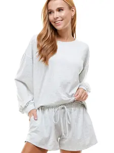 Comfy and Cozy Lounge Set Long Sleeve Loungewear outfits trackset outfit girls Pajama Pajama Set Nightwear Pants