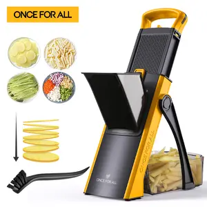 【ONCE FOR ALL】Multi-functional Vegetable Slicer,bladeslicer, adjustable for various thicknesses and shapes, a handy kitchen helper that cuts veggies quickly and saves time.