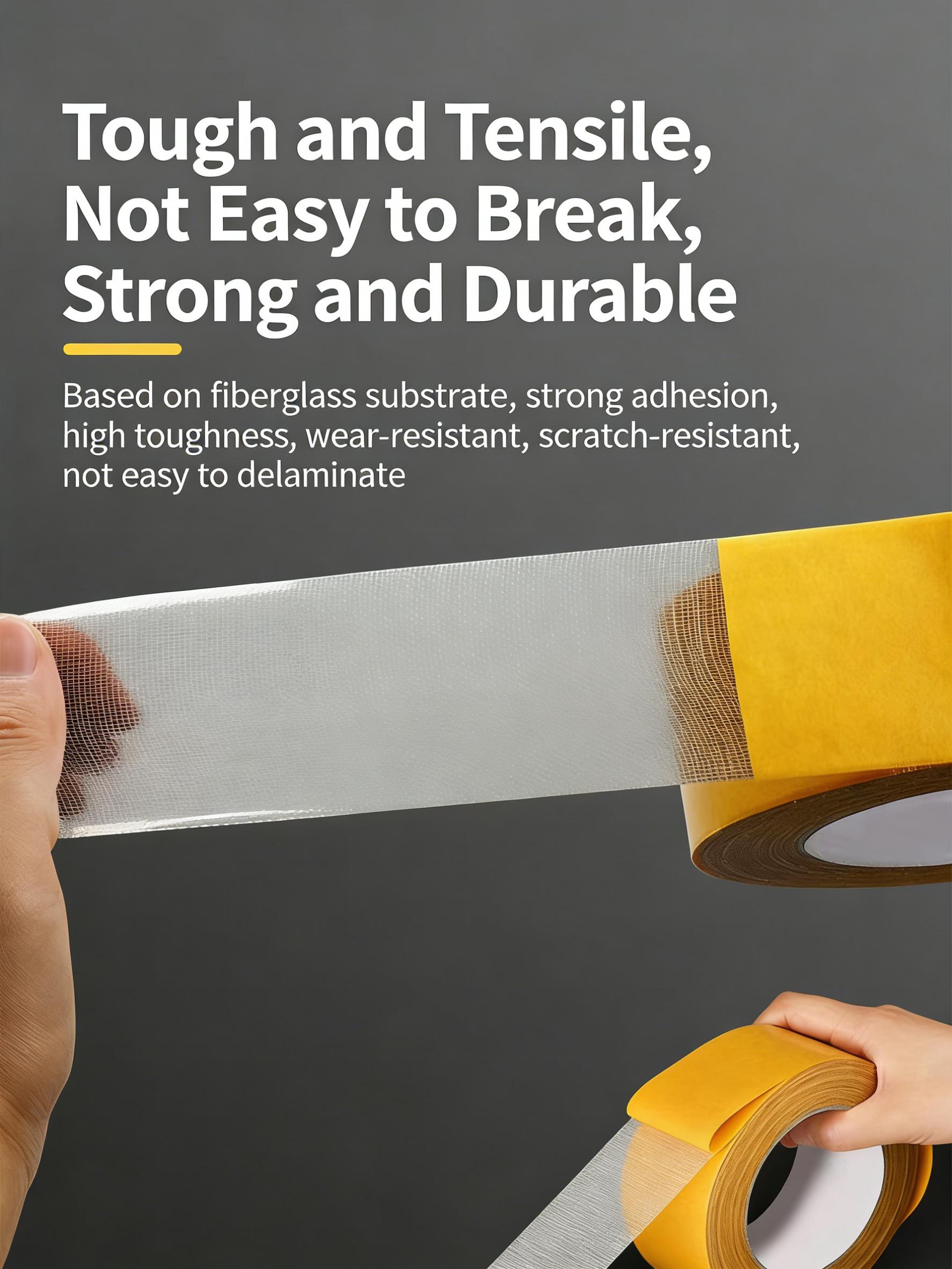 Heavy-Duty Double Sided Tape, Strong Adhesive, Waterproof & Removable, No Residue, Ideal for Carpet, Wallpaper, Balloons & Home Use