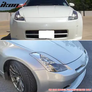 Headlight Eyelids Eyebrows Cover for Nissan 350Z 2Dr 2003-2008 ABS