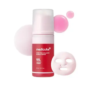 [Official Medicube Partner] PDRN Pink Collagen Bubble Serum 95ml - Lightweight, Fast-Absorbing Bubble Texture for Radiant, Plump Skin, Bubble-to-Glow Firming Serum with 99% Purity PDRN & Low-Molecular Collagen