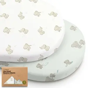 2-Pack Isla Fitted Bassinet Sheets