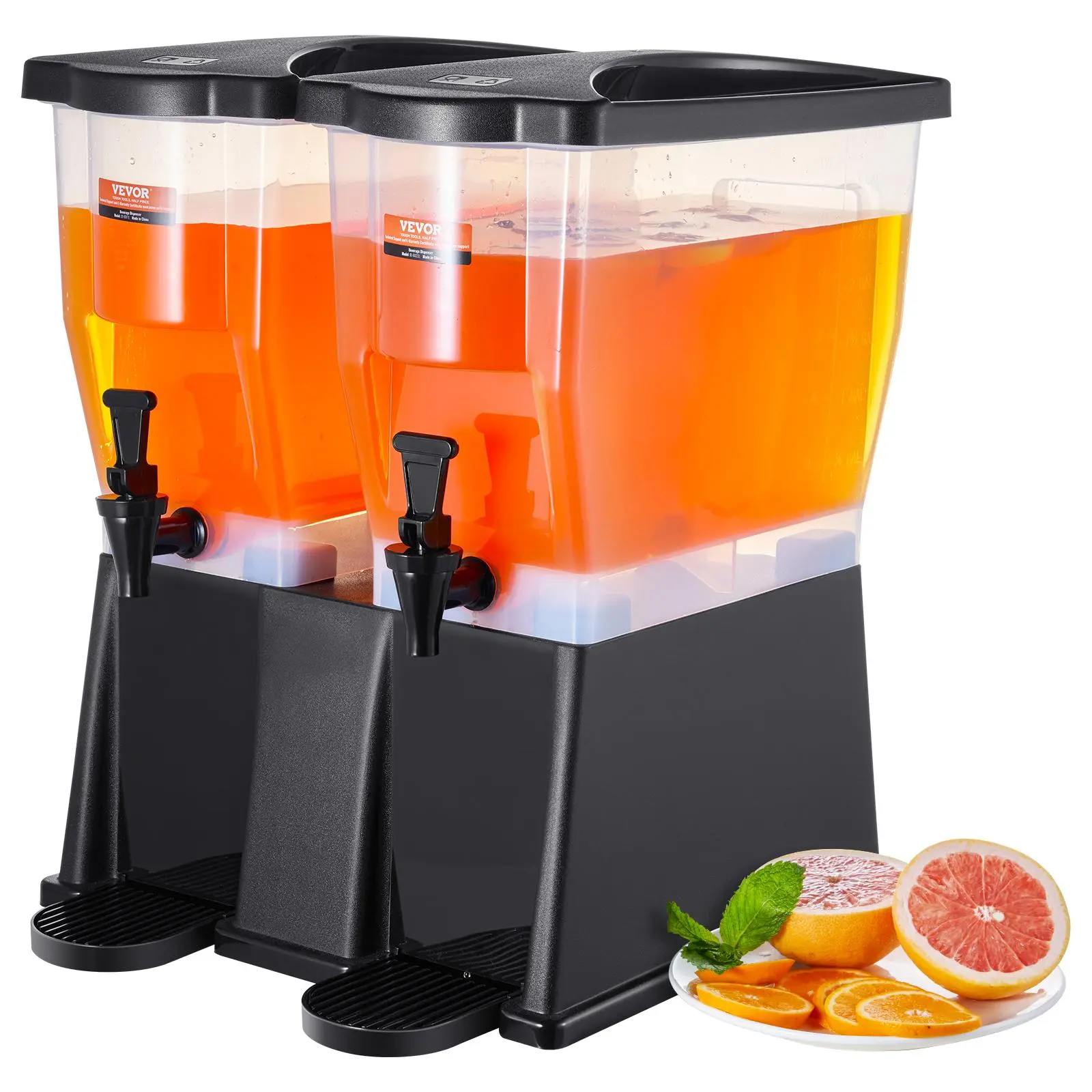 【Summerfinds】VEVOR Beverage Dispenser 3 Gallon x 2 Drink Dispensers for PartiesPlastic Juice Dispenser with Stand Spigot LidIced Tea Lemonade Juice Water Dispenserfor RestaurantsHotelsParties