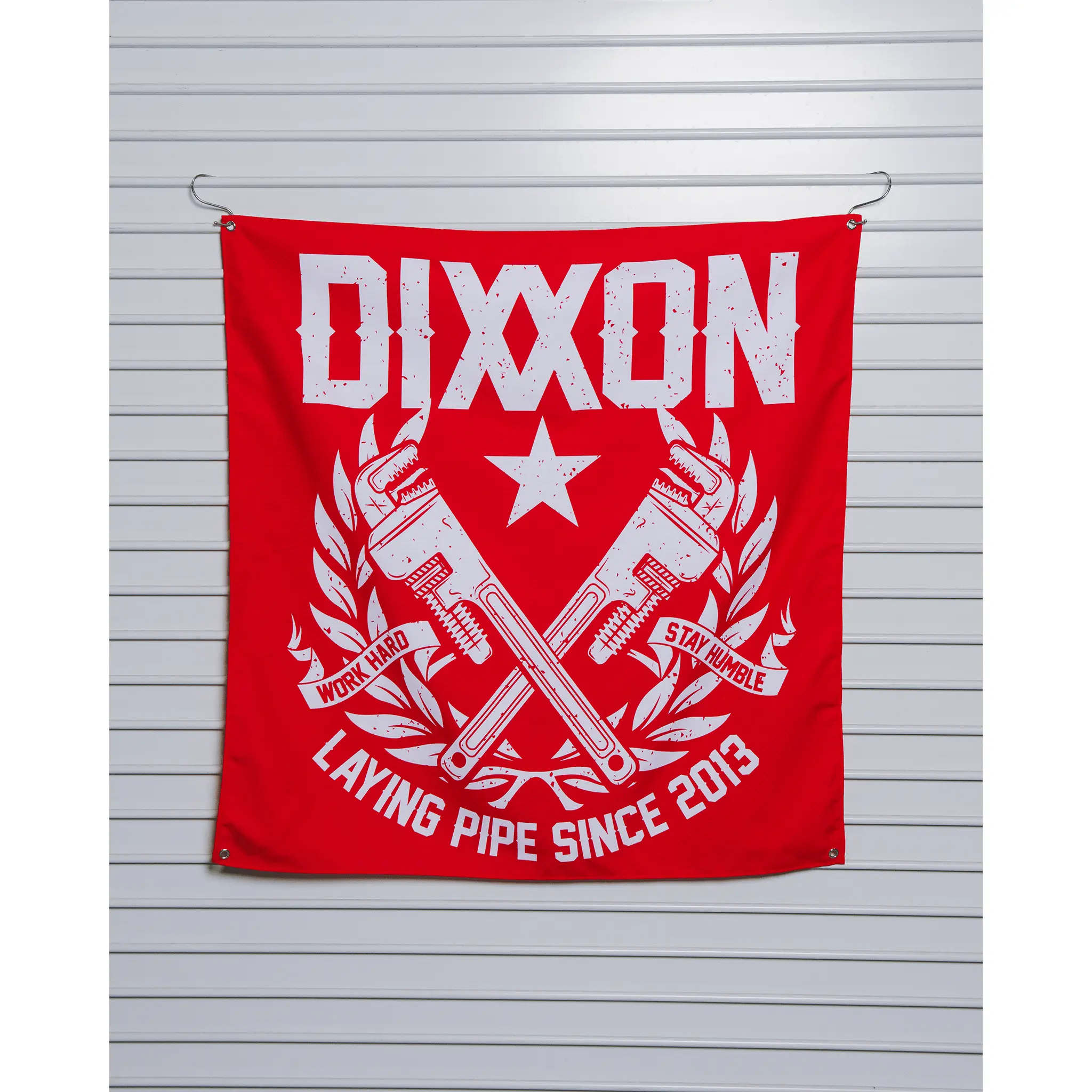 Laying Pipe Garage Banner - 36" x 36"
