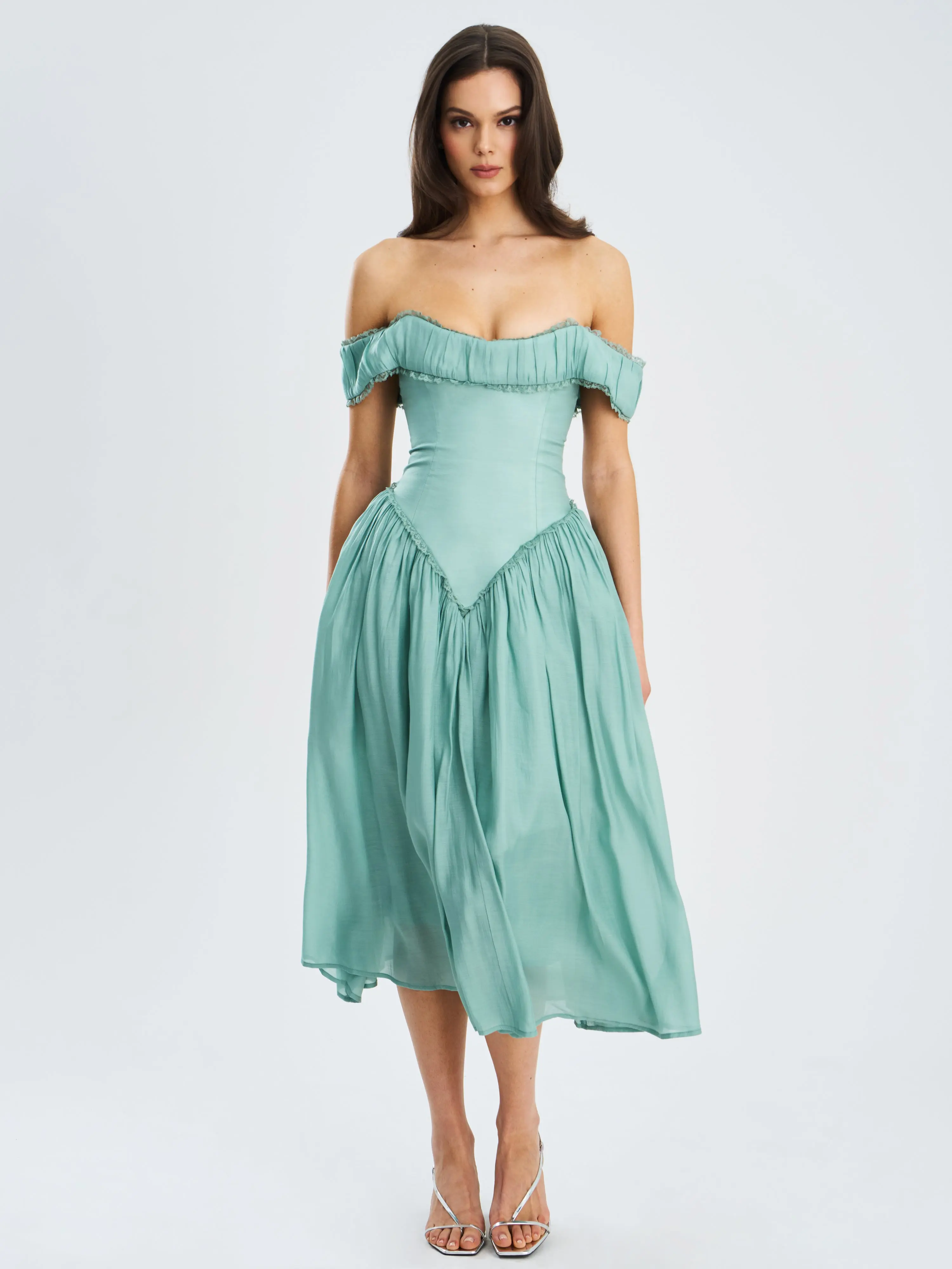 zara green velvet dress - TikTok Shop