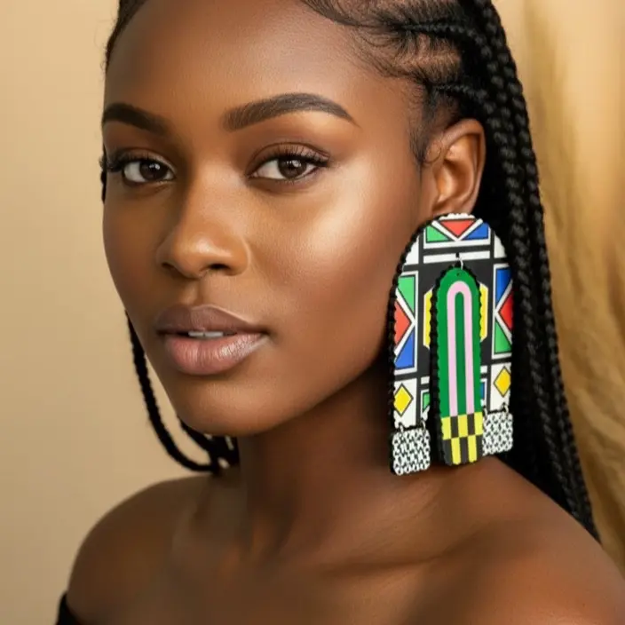 4/ZULU NATAL: Afrocentric designs inspired.These earrings are crafted to showcase and celebrate Southern Africa’s design heritage and culture. 