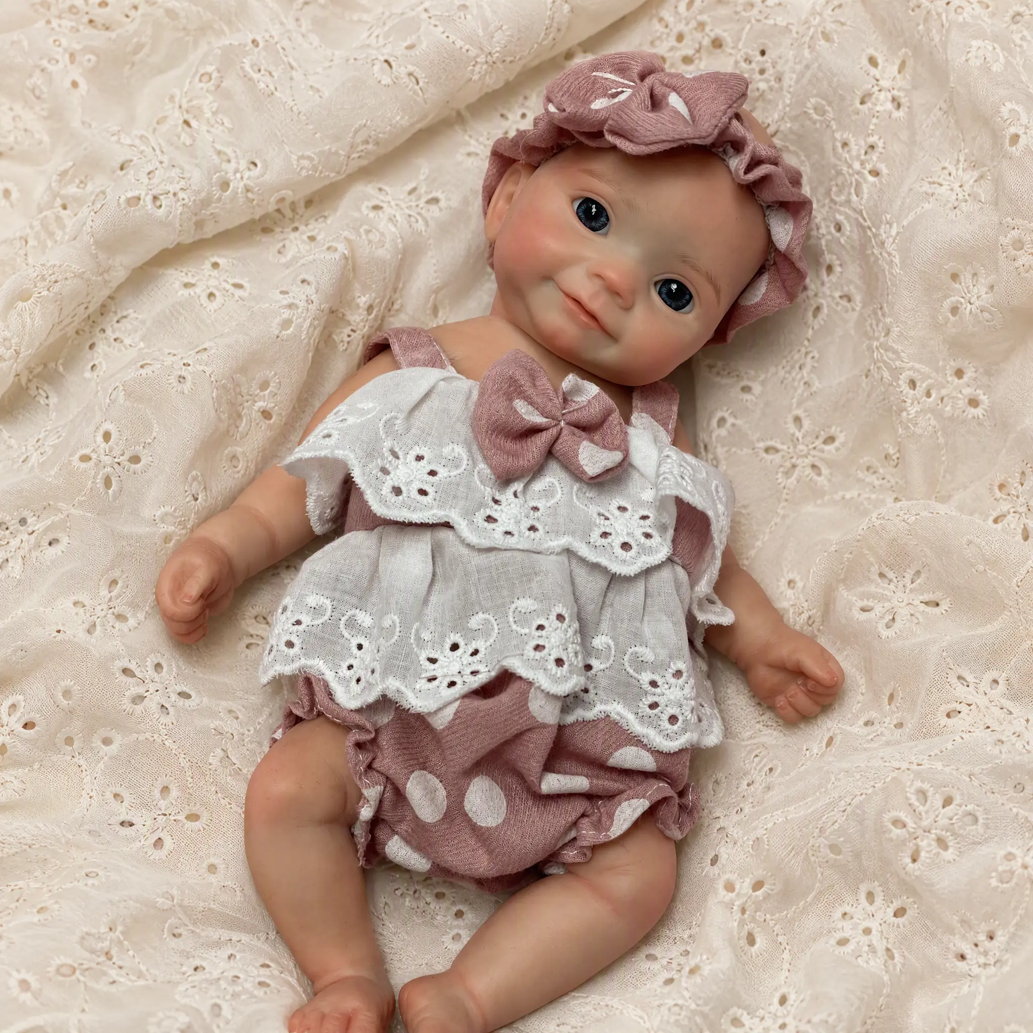10-in/25cm Full Body Solid Soft Silicone Reborn Doll - Full Body Silicone Newborn Toy, 100% Waterproof Bath Toy, Stress Reliever for 3-4 Years Kids, Aids Children Development & Learning