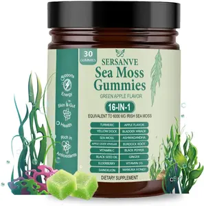 Sea Moss Gummies 16-in-1 with Black Seed Oil, Ashwagandha, 30 Servings, Irish Seamoss Gummies Boosts Immune Support, Wellness and Digestion
