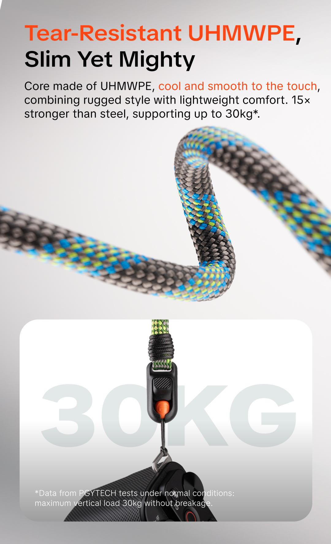 PGYTECH Camera Strap Slim for Mirrorless - Leather Harness Quick Release Adjustable Camera Neck Shoulder Strap for Compact Camera, Instant Camera and Smartphone