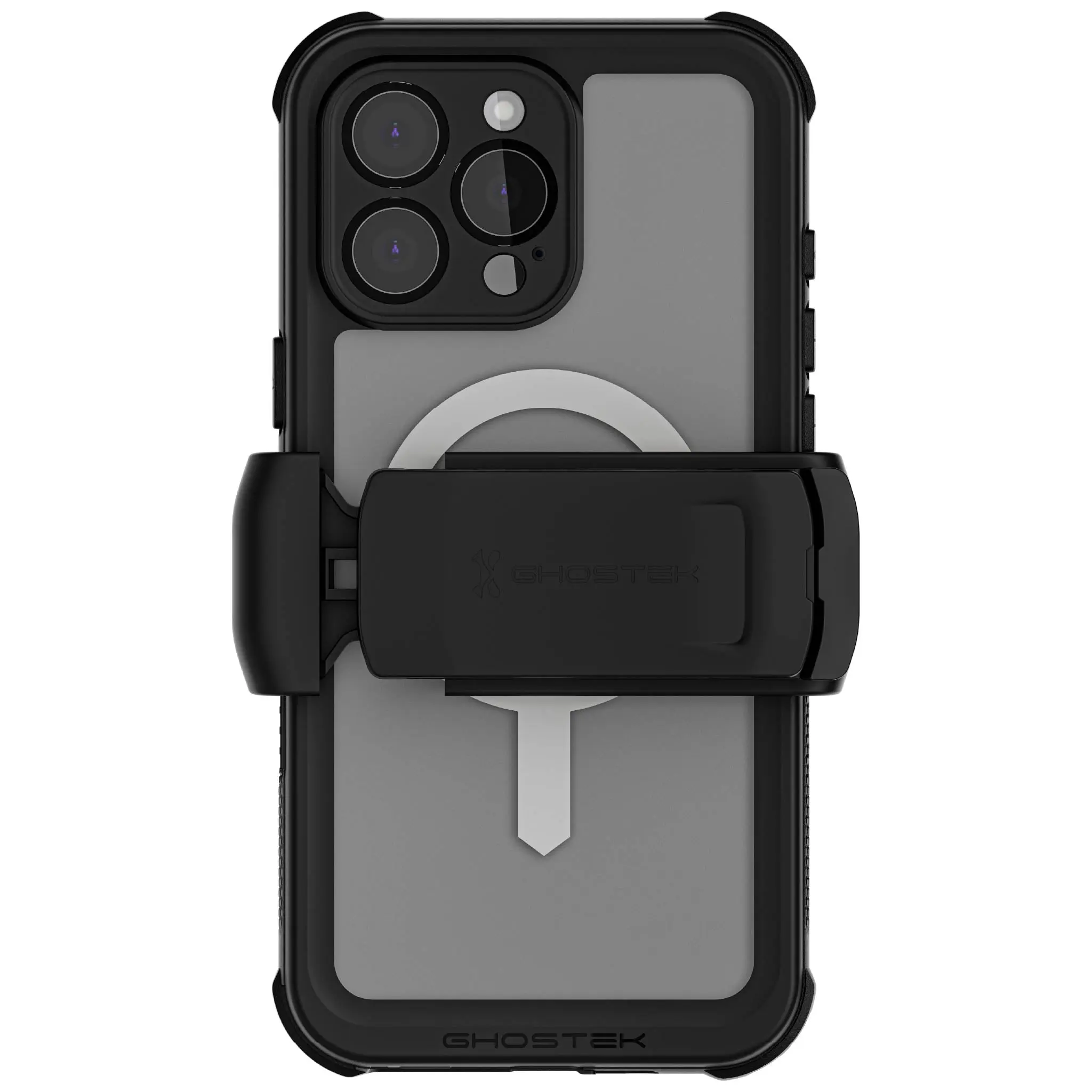 Ghostek Nautical Case for iPhone & Samsung Galaxy - 20FT Waterproof, 12FT Drop Resistant, MagSafe Compatible, Built-in Screen Protector, Wireless Charging, Belt Clip Holsters, Mobile Phone Accessories, Protective