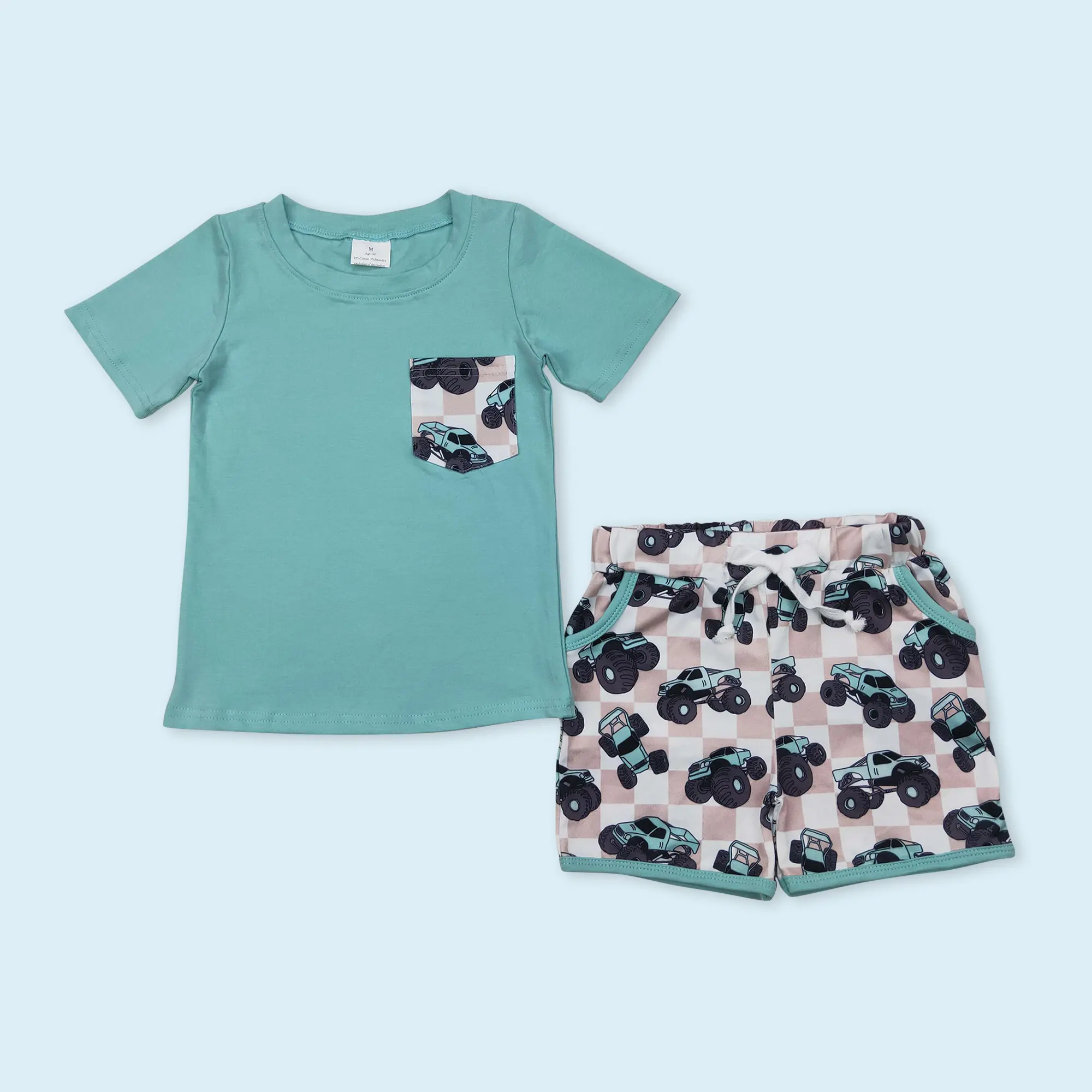 Pocket top truck shorts kids boy summer outfits