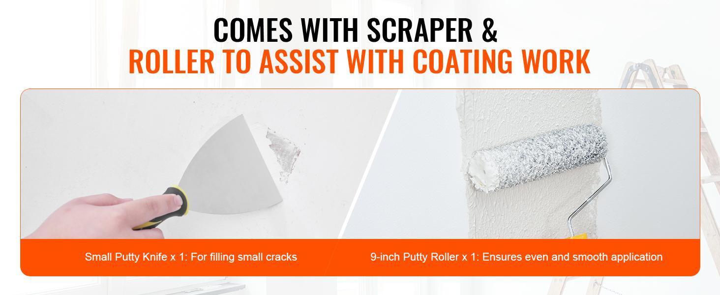 VEVOR Drywall Skimming Blade Set, 7/10/14/16/24 in Skimming Blades + 34-81.6 in Extension Handle Pole, Stainless Steel Knife Professional Skim Coat Tools, for Gyprock/WallBoard/Plasterboard,Drywall Skimming Blade Set,Decoration VEVOR Super Brand Day