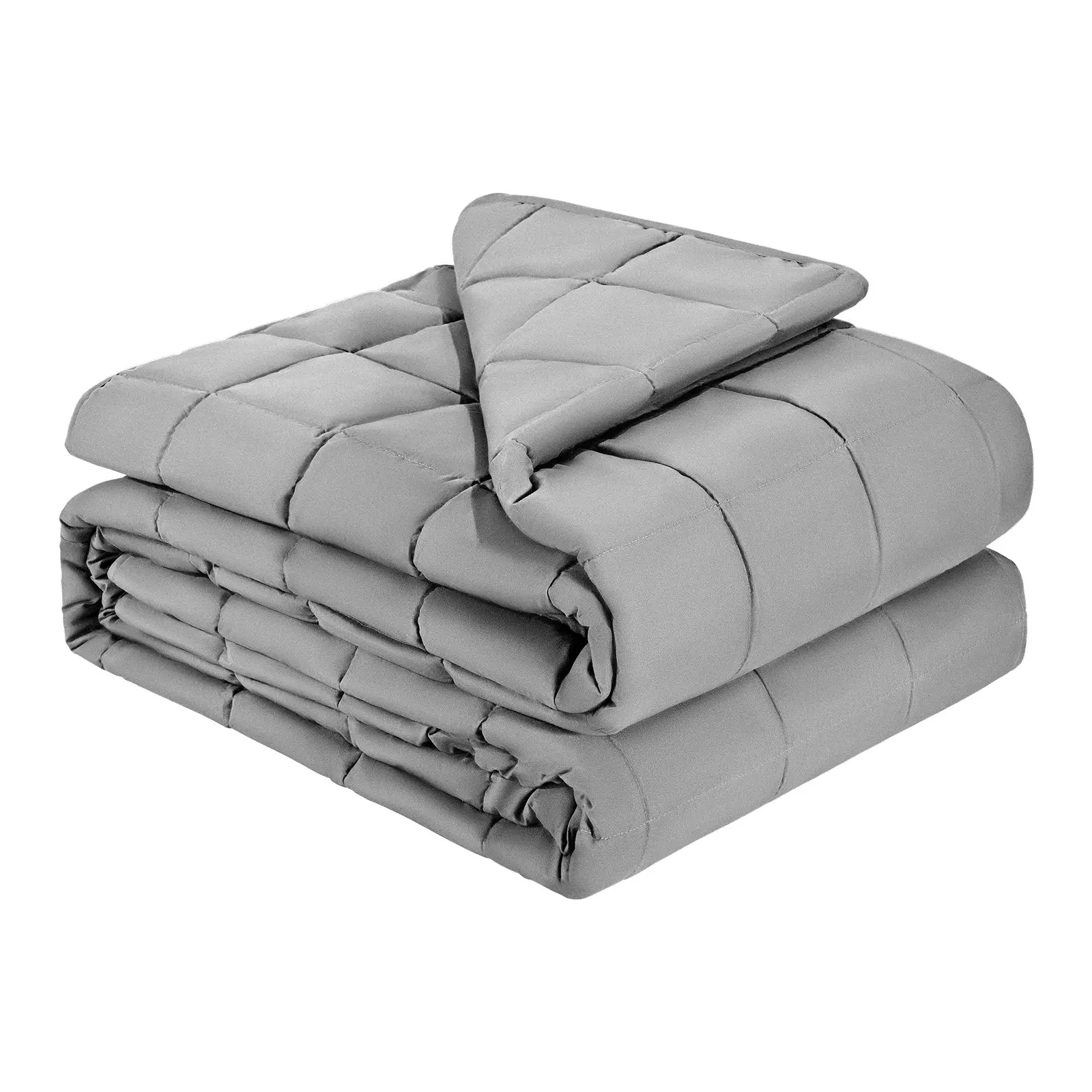 VEVOR Rectangular King Size Weighted Blanket, 25 lbs, 88x104 in, Cooling Breathable Glass Bead Blanket with Quilted Stitch, OEKO-TEX Certified, All Seasons General Use for Adults (250-310 lbs), Sleeping Anxiety & Stress Relief, Grey
