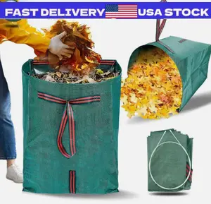 72 Gallon Heavy Duty Reusable Garden Bag Lawn Leaf Bags Collapsible Trash Can