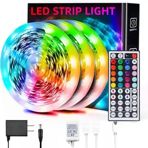 100FT(3 Rolls*33FT) RGB LED Strip Lights,30LEDs/3.3FT/1M,Color Changing Tape Light with 44-Key Remote Control LED Strip Lights Cuttable & Dimmable Color Changing RGB Lights,Room,TV Backlight,Kitchen,Bar,Gaming,Christmas,Party Decoration