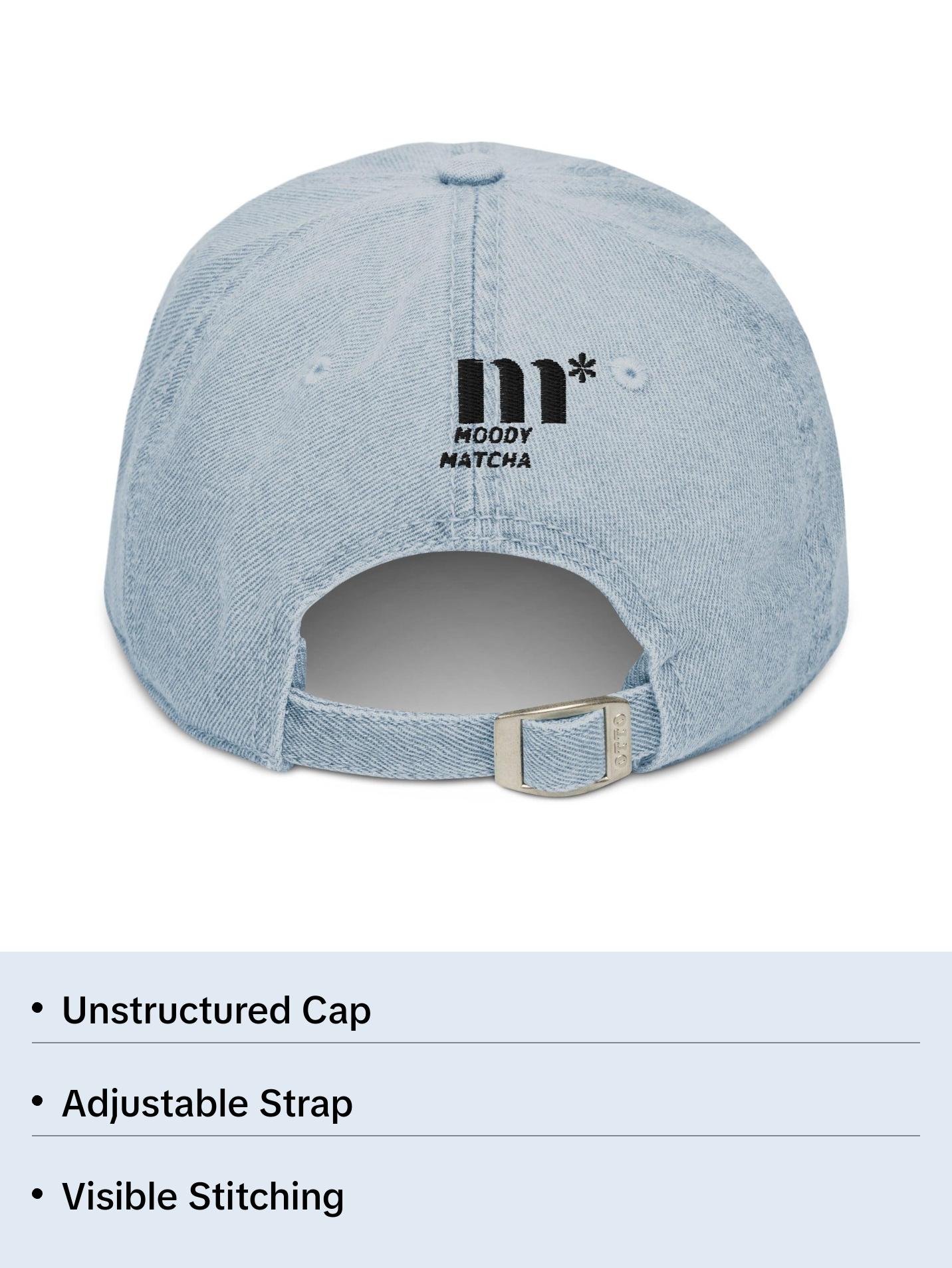 Burgundy B*tch Light Blue Denim Hat