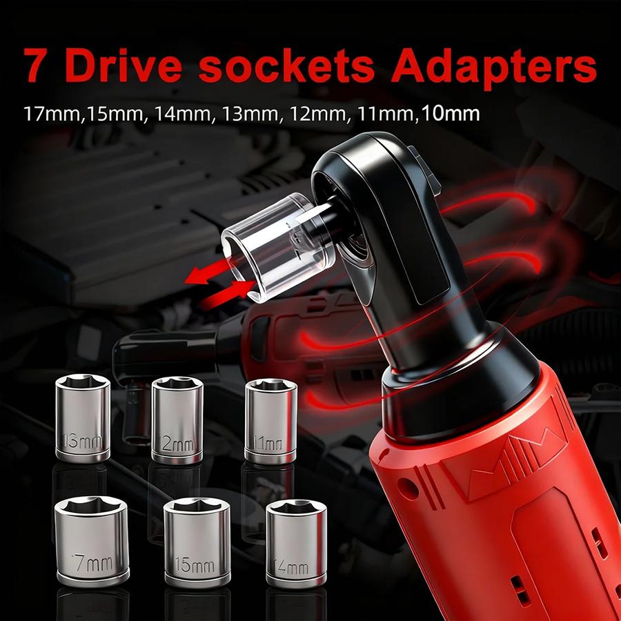 【DealsForYouDays】Electric Right Angle Ratchet Wrench, 1 Count 45NM 3/8'' Ratchet Wrench, Removal Screw Nut Car Repair Tools, Power Tools, Cordless Power Tool Set, Power Tools, Electric Wrenches DealsForYouDays