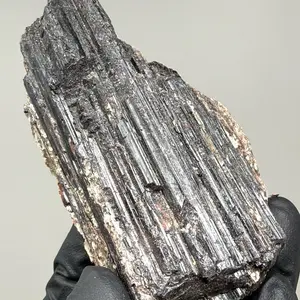 3.5” inch Black Tourmaline with Muscovite Specimen Natural Crystal Spiritual Protection Energy from Brazil