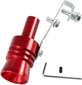 Universal Red Universal Turbo Sound Whistle Muffler Pipe Sounder Simulator Tailpipe Noise Sound Enhancer Compatible with Motorcycle, Truck, Cars, Dirt Bike and Scooter(XL 1 Pack)
