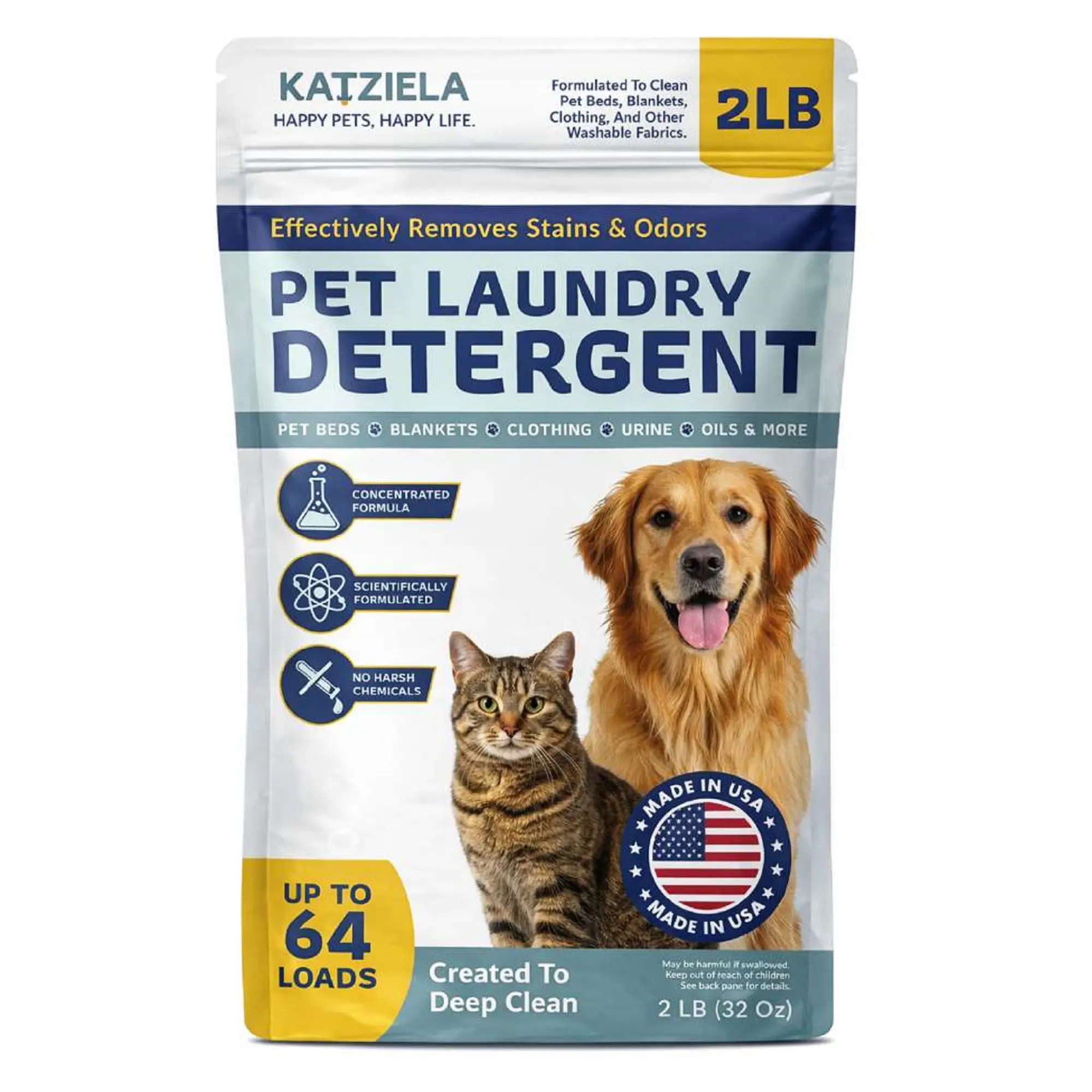 Katziela Pet Laundry Detergent Odor Remover Powder