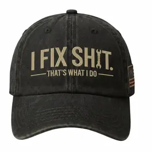 I Fix Sh*t That’s What I Do Washed Dad Hat, Vintage Low Profile Baseball Cap, Pigment Dyed Hat, Funny Mechanic Repair Gift For Dad, Gen X Casual Cap