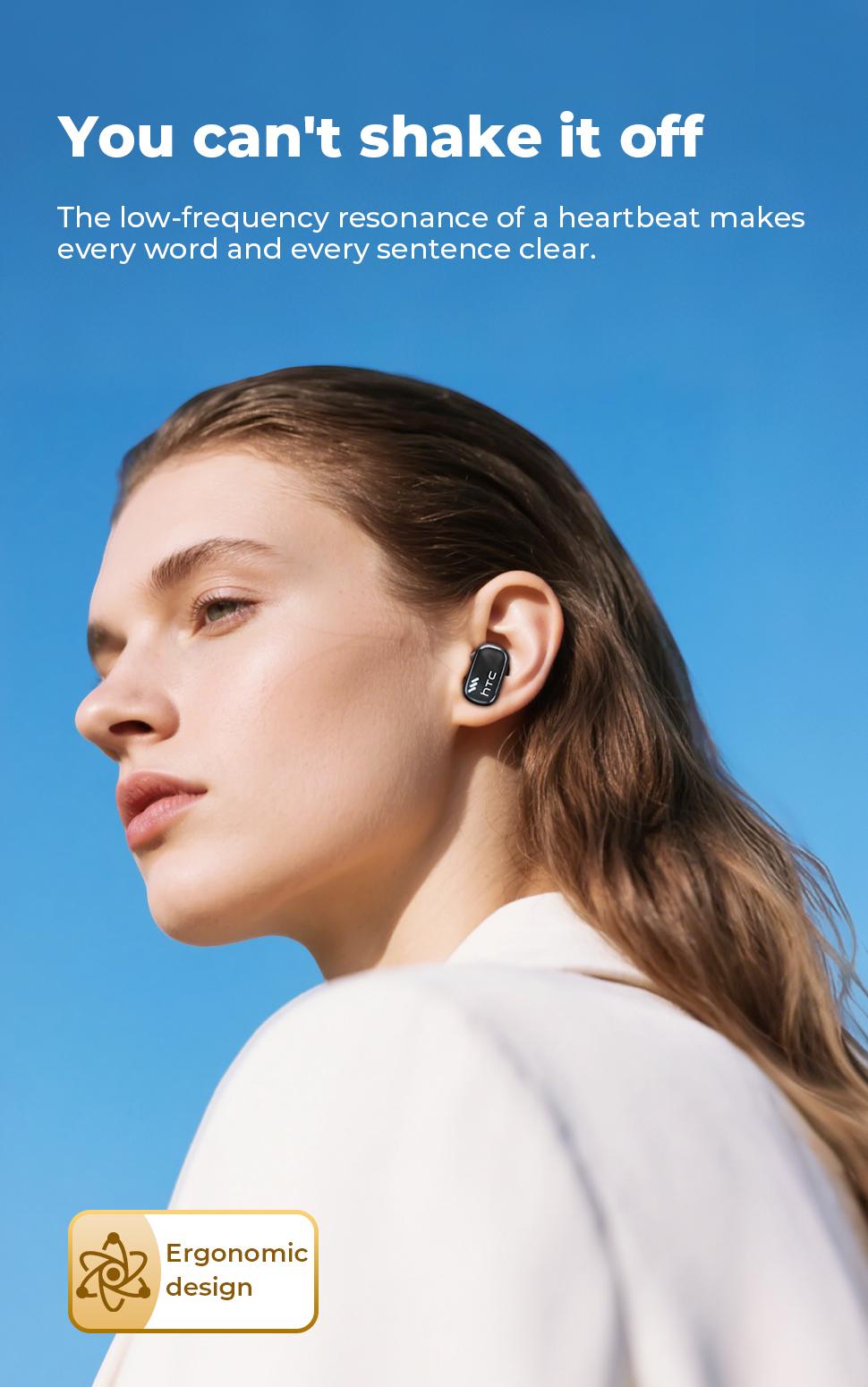 HTC NE16 Wireless Earbuds Bluetooth 6.0 Earphones Waterproof Wireless Earphones, Suitable for Office, Sports, Study and Audio Calls | Built in Microphone In Ear Earbuds, Gaming Bluetooth Headphones