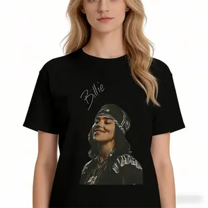 BILLIE THE TOUR 2025 TEE, Billie Merch, Billie Concert Outfit, Retro 90s Graphic Tees, Y2k Top Music Cotton Streetwear Vintage Casual