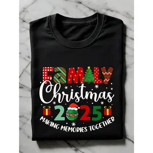 Family Christmas 2025 T-Shirt, Christmas Group Shirt, Family Matching Tee, Holiday Family Trip Gift, Christmas Gathering Short Sleeves Shirt