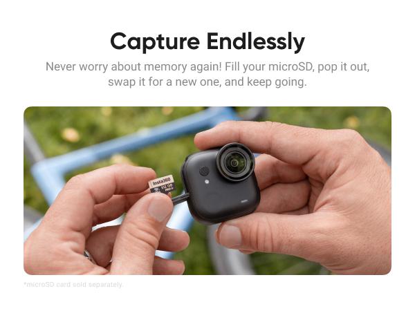 Insta360 GO Ultra - Small 4K Vlogging Camera, Hands-Free, POV Cam, 1/1.28" Sensor, 53g Lightweight, 156° FOV, 200 Min Battery Life, Magnetic Wearable Action Camera for Sports, Vlog