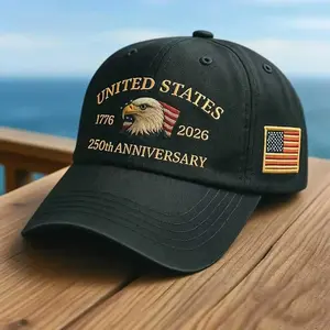 [Made-To-Order] USA 250th Anniversary Commemorative Embroidered Hat Men Women Patriotic Cap