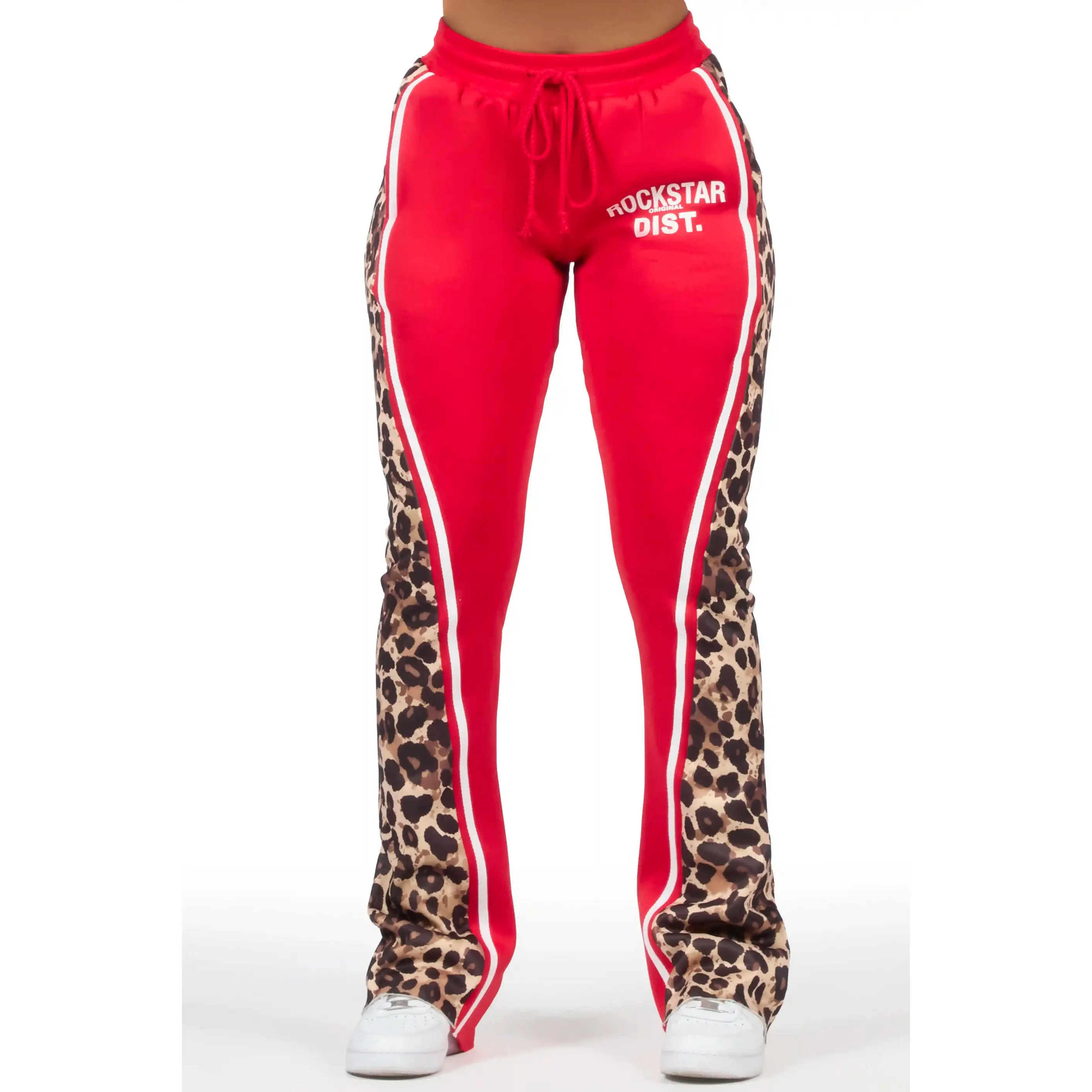 Soana Red Stacked Track Pant