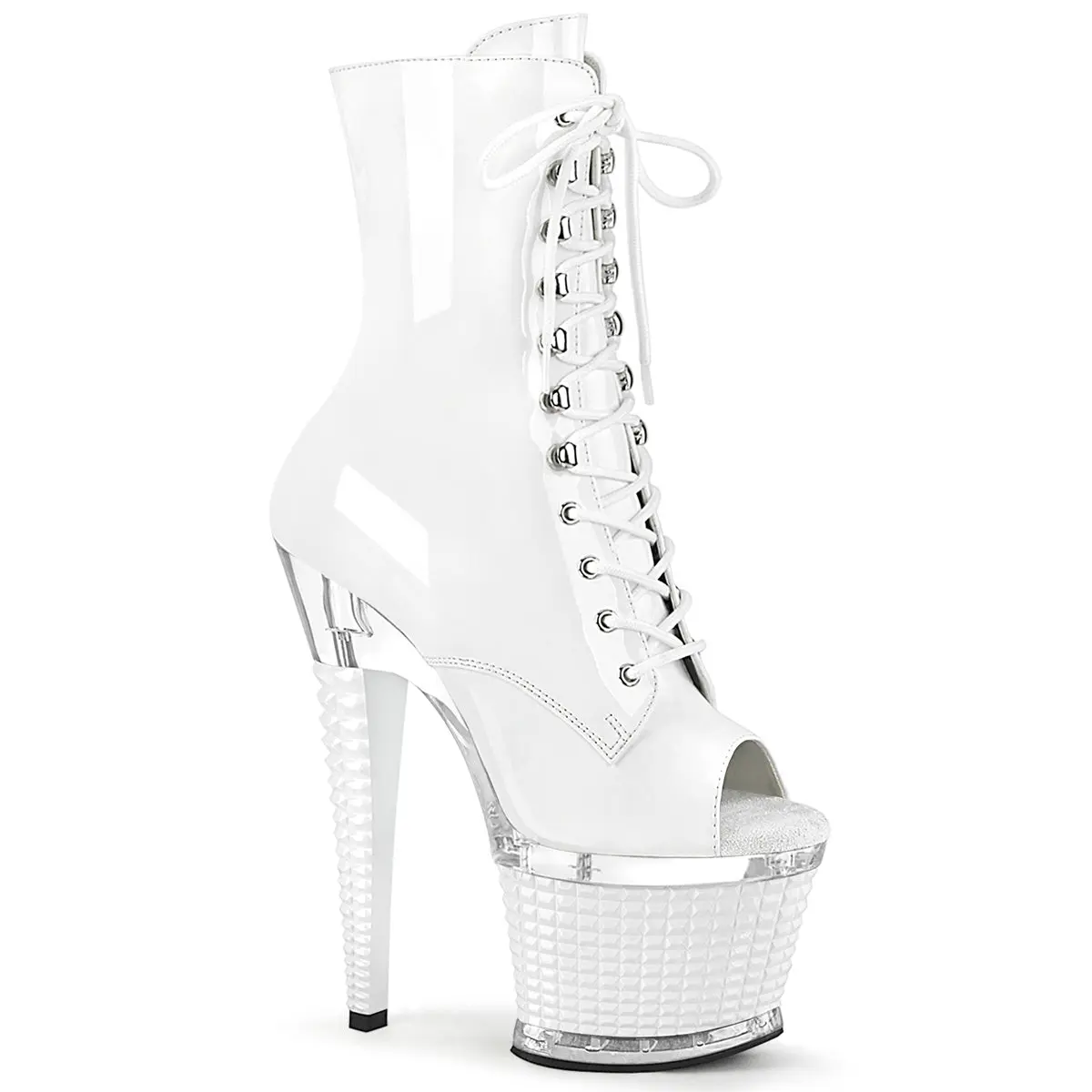 Pleaser Spectator-1021 Women's Lace-Up Platform Ankle Boot, All-Season Statement Shoes