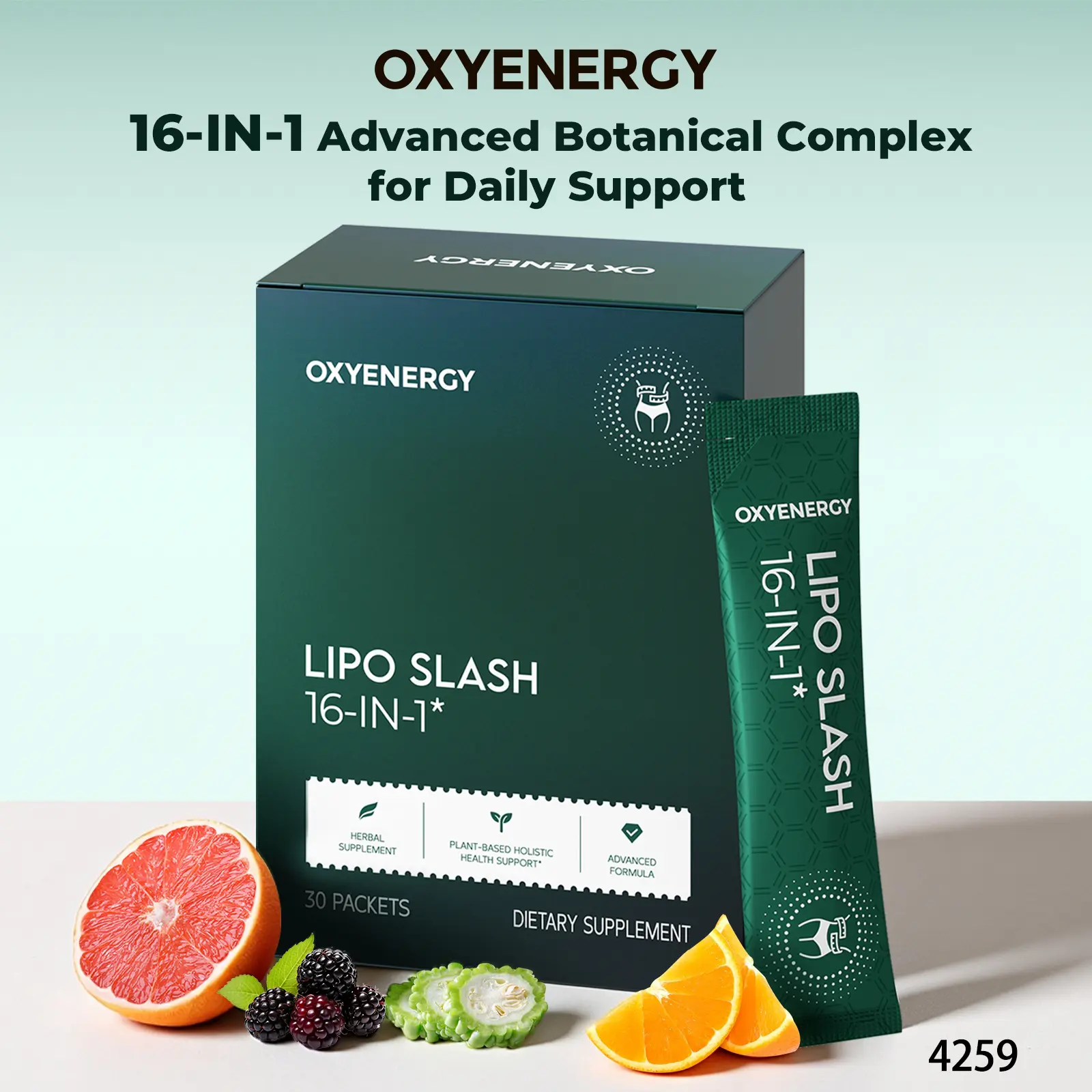 OXYENERGY 16-in-1 Nutrition Mix | White Mulberry, Chromium, Inulin, Flaxseed Fiber | 30 Packets