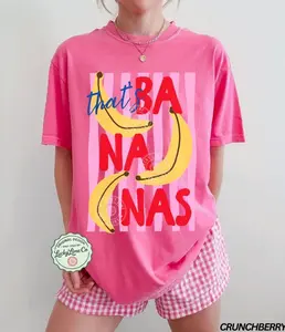 Comfort Colors That’s Bananas TShirt, Summer Fruit Tshirt, Food Pun Tee, Retro Graphic Tee, Banana Graphic Tee, Trendy Summer